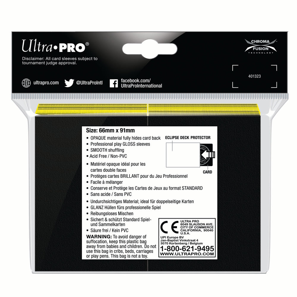 Ultra PRO: Standard 100ct Sleeves - Eclipse Gloss (Lemon Yellow)